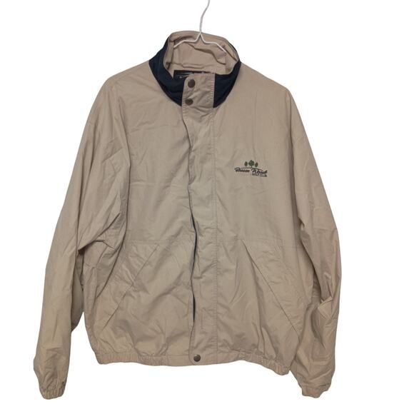 Men's Golf Jacket-Weather Resistant by PAGE & TUTTLE (Size XL, Beige) - Picture 1 of 7